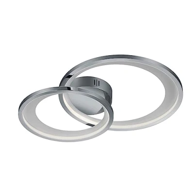 Abbildung von Trio Leuchten LED Deckenleuchte Granada 673810206, Metall Chrom/Weiß, inkl. 29 Watt LED, Switch Dimmer