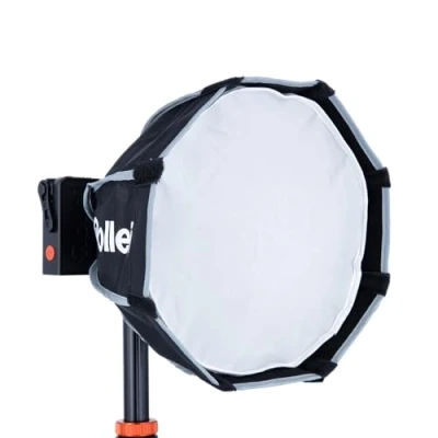 Abbildung von Rollei Softbox Parabol 30 cm LUX Kompatibel Reiseoptimiert, Nahezu runde Form, Silberne Innenbeschichtung, Weiches Licht mit Kontrolle