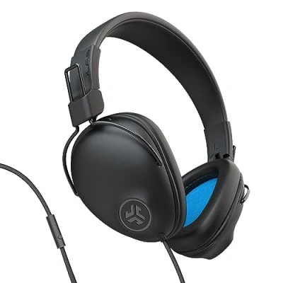 Abbildung von JLAB Studio Pro Over Ear Kopfhörer, Kabelgebundene Kopfhörer Kabel ohne Verwicklungen Ultra Plüsch Kunstleder mit Cloud Foam Polstern 40mm Neodym Treiber C3 Sound, Schwarz