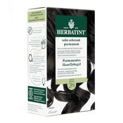 Abbildung von Herbatint Permanentes Haarfärbegel 2N Braun 170 ml I Ohne Ammoniak, 100% Grauhaarabdeckung Auf empfindlicher Haut getestet, mit 8 Pflanzenextrakten