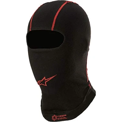 Abbildung von Alpinestars KX V2 Sturmhaube, Balaclava, Schwarz Rot, Gesichtshaube für Damen &amp; Herren, Sturmhaube Outdoorsports, Radfahren, Motorrad, Fahren, Einheitsgröße