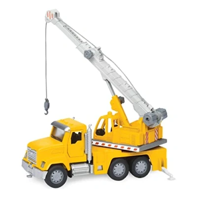Abbildung von Driven Micro Kran 19 cm mit ausfahrbarem Arm, Lichtern und Tönen Polizei Spielzeugauto Geräuschen, Funktionen Spielzeug Auto ab 3 Jahren