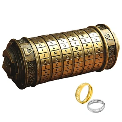 Abbildung von Da Vinci Code Mini Cryptex Rätsel und Puzzle für Weihnachten, Valentinstag Geburtstag Freunde Bekannte