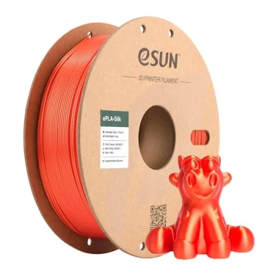 Abbildung von eSUN Seide PLA Filament 1.75mm, Seidig Glänzendes 3D Drucker PLA, Maßgenauigkeit +/ 0.05mm, 1kg Spule (2.2 LBS) Druck für Drucker, Jacinth