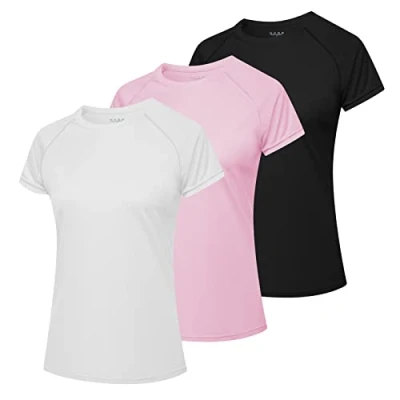 Abbildung von MEETWEE Damen Surf Shirt Rash Guard UV Shirts Schwimmen Tankini UPF 50+ Kurzarm Badeshirt Bademode
