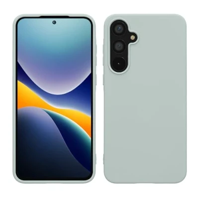 Abbildung von kwmobile Hülle kompatibel mit Samsung Galaxy A55 5G weiches TPU Silikon Case Cover geeignet für kabelloses Laden Cool Mint
