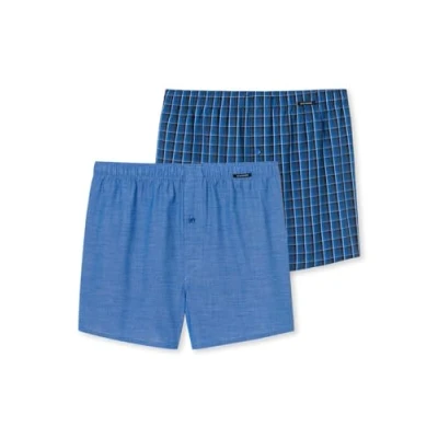 Abbildung von Schiesser Herren 2 Pack Boxershorts Baumwolle Web Multipack Webboxer, royal_180500, 8/ XXL