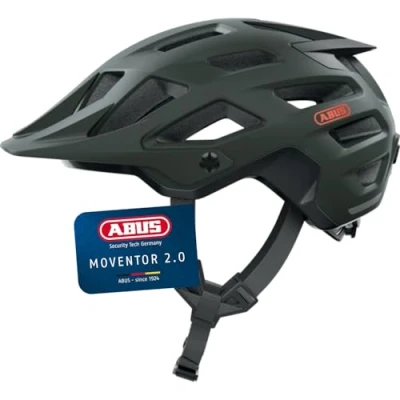 Abbildung von ABUS MTB Helm Moventor 2.0 komfortabler Fahrradhelm fürs Gelände All Mountain für Damen und Herren Grün Matt, L