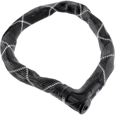 Abbildung von ABUS Kettenschloss Iven Chain 8210 Fahrradschloss aus gehärtetem Stahl mit Kunstfaserummantelung Sicherheitslevel 10 85 cm Schwarz