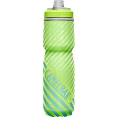 Abbildung von Camelbak Podium Chill Outdoor Sport Wasserflasche, Quetschflasche, Laufen, Fahrrad, Wanderung Streifen Limette/Blau