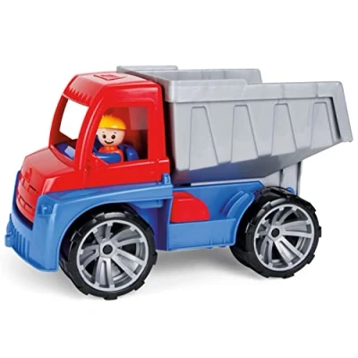 Abbildung von Lena 4410 Truxx, Spielfahrzeug ca. 27 cm, Spiel Set mit Kipper und Spielfigur, Kippaster für Kinder ab 2 Jahre
