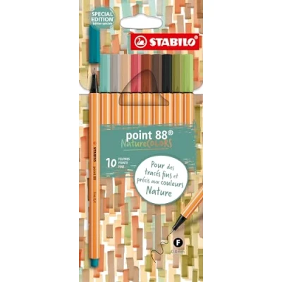 Abbildung von Fineliner STABILO point 88 NatureCOLORS 10er Pack mit 10 verschiedenen Farben