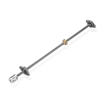 Abbildung von S SIENOC 400mm 3D Drucker T8 Gewindespindel Stange Lineare Schiene Stangenwelle Leitspindel+CopperMutter+HorizontallagerLager+Kupplung (Typ 3, 1Set, 400mm)