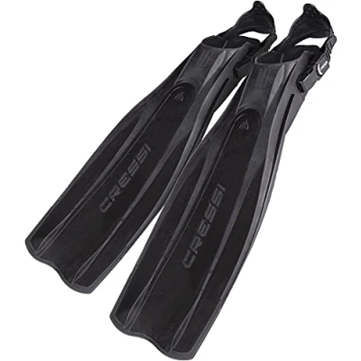 Abbildung von Cressi Pro Light Open Heel Tauchen Flossen, Schwarz/Schwarz, S/M (40/41)