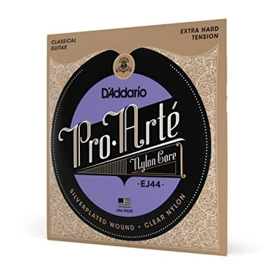 Abbildung von D&#039;Addario Gitarrensaiten Pro Arte Saiten Konzertgitarre EJ44 Nylonsaiten Classical Nylon Guitar Strings Extra Hard Tension, 1 Pack