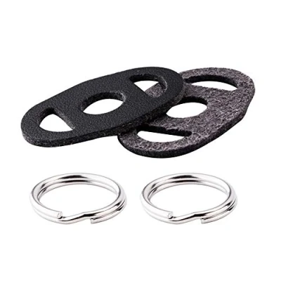 Abbildung von JJC Verbindungsclip Gurtverbinder Umhängeband Kameragurt Zubehör Runder Leder Ringabdeckungssatz für Kamera Q3, Q2 Fuji X T5 T50 X100VI A6700 mit Splentring, Verbindungsring, Schnellverschluss