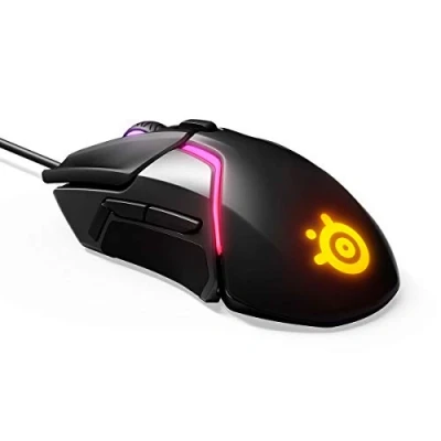 Abbildung von SteelSeries Rival 600 Gaming Maus 12.000 CPI TrueMove3+ Dual Optical Sensor 0,05 Lift off Distanz Gewichtssystem RGB Beleuchtung, Schwarz