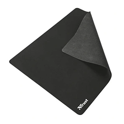 Abbildung von Trust Mauspad M 25 cm x 21 cm, Optimierte Oberflächenstruktur, rutschfeste Gummiunterseite, Mousepad für alle Mäuse, Empfindlichkeiten und Sensoren Schwarz