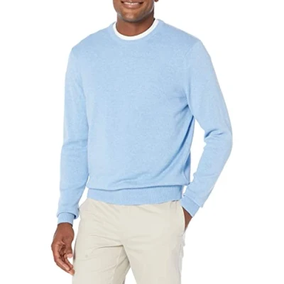 Abbildung von Amazon Essentials Herren Pullover mit Rundhalsausschnitt (in Übergrößen erhältlich), Hellblau Heidekraut, L