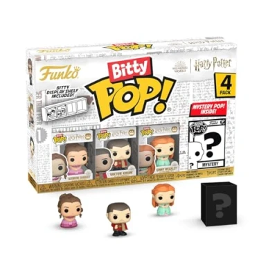 Abbildung von Funko Bitty Pop! HP GOF Hermione 4pkund eine Überraschungs Mini Figur 0.9 Inch (2.2 cm) Hermine Granger Harry Potter Sammlerstück Stapelbares Display Regal Inklusive Geschenkidee