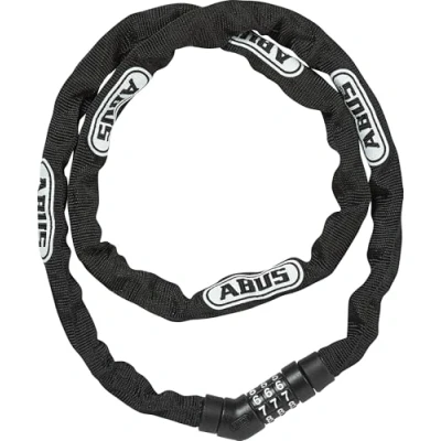 Abbildung von ABUS Kettenschloss Steel O Chain 4804C Zahlenschloss aus Spezialstahl Sicherheitslevel 3 110 cm Schwarz