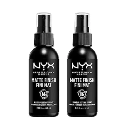 Abbildung von NYX Professional Makeup Setting Spray, Langanhaltende Textur, Fixierendes Leichte, vegane Formel, Matte Finish, 2 er Pack, 60 ml
