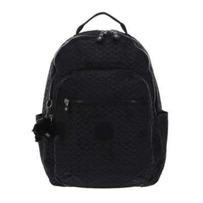 Abbildung von Kipling SEOUL Großer Rucksack, Signature Emb (Schwarz)