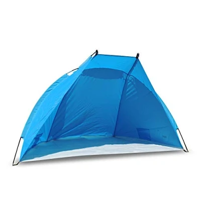 Abbildung von outdoorer Strandmuschel Helios ideale Reise Strandmuschel, UV Schutz 80, Mini Packmaß, Strandzelt, Sonnenschutz &amp; Windschutz für den Strand