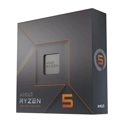 Abbildung von AMD Ryzen 5 7600X Prozessor (intergrierte Radeon Grafik, 6 Kerne/12 Threads, 105W TDP,AM5 Sockel, 38MB Cache, Bis zu 5.3 GHz max Boost, Kein Kühler)