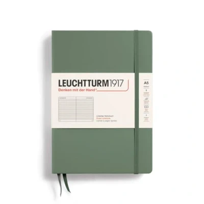 Abbildung von LEUCHTTURM1917 365490 Notizbuch Medium (A5), Hardcover, 251 nummerierte Seiten, Olive, liniert