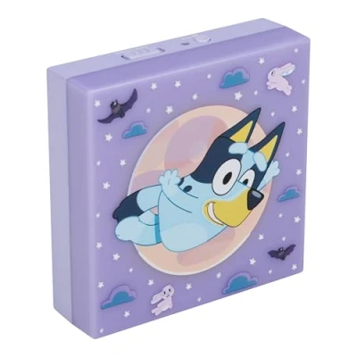 Abbildung von Paladone Bluey Nachtlicht, aufklebbare LED Wandleuchte mit automatischem Sensor und einstellbarer Helligkeit, batteriebetrieben für Kinderzimmer, offiziell lizenziertes Merchandise