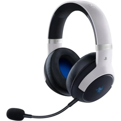 Abbildung von Razer Kaira Pro Dual Wireless PlayStation 5 Headset mit Haptik (Razer HyperSense, 50 mm Treiber, Hyperclear Kardioiden Mikrofon, Lautstärkeregler, SmartSwitch, RGB Chroma) Schwarz Weiß