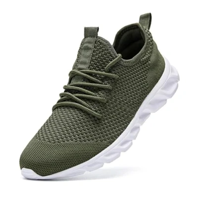 Abbildung von Damyuan Herren Laufschuhe Turnschuhe Sportschuhe Running Sneaker Freizeit Straßenlaufschuhe Fashion Leichtgewichts Atmungsaktiv Walkingschuhe Outdoor Fitness Jogging Sportsschuhe Grün 41 EU
