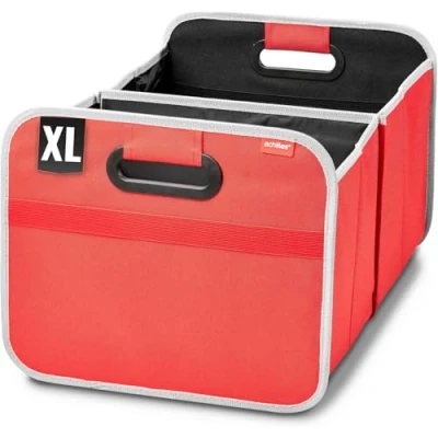 Abbildung von achilles Auto Faltbox XL Kofferraumtasche mit großem Stauraum große Einkaufstasche Aufbewahrungsbox für organisiertes Verstauen (Grau)