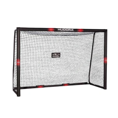 Abbildung von Hudora Fussballtor Pro Tect 180 (schwarz/rot, 180cm x 60cm 120cm, 9kg)
