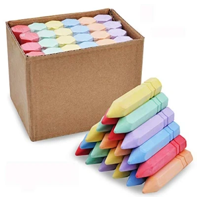 Abbildung von JOYIN 24 PCS kegelförmiges, Ungiftiges, Waschbares Jumbo Kreideset für den Bürgersteig Kunstspiele, Sommerspiele im Freien und Tafelzeichnung