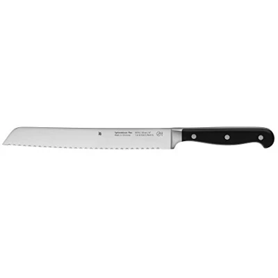 Abbildung von WMF Spitzenklasse Plus Brotmesser Doppelwellenschliff 31,5 cm, Brötchenmesser, Made in Germany, Performance Cut, XL Griff, Wellenschliff, Klinge 20 cm