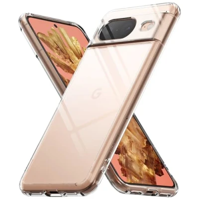 Abbildung von Ringke Fusion Case Kompatibel mit Google Pixel 8 Hülle Kratzfest Harte Transparente Rückseite Stoßfeste Handyhülle für 5G (2023) Clear