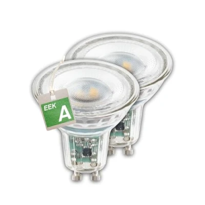 Abbildung von LED Leuchtmittel Reflektor GU10 2,5W klar 3000K EEK A 2er
