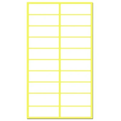 Abbildung von 500 Stück, 38 x 13 mm, Aufkleber Etiketten Selbstklebend Klebeetiketten zum Beschriften Weiß