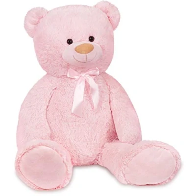 Abbildung von BRUBAKER XXL Teddybär 100 cm Rosa Stofftier Plüschtier Kuscheltier