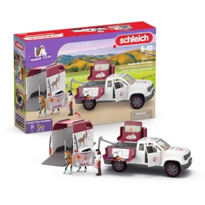 Abbildung von schleich 42704 Mobile Tierärztin mit Anhänger, ab 5 Jahren, HORSE CLUB Spielset, 90 Teile