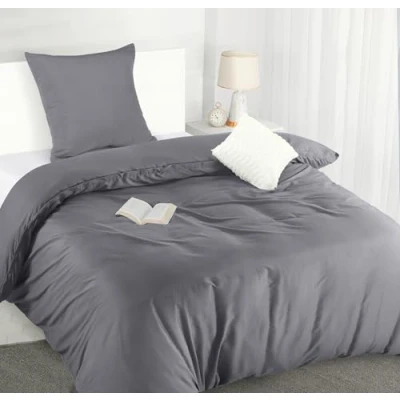 Abbildung von Utopia Bedding Bettwäsche 135x200 Set Mikrofaser Bettbezug cm + 1 Kissenbezug 80x80 Grau