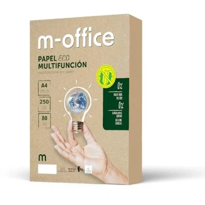 Abbildung von Recyclingpapier, DIN A4, 80 g, Papier für Kopierer und Drucker, 1 Packung mit 250 Blatt 100% m office (250 Blatt)