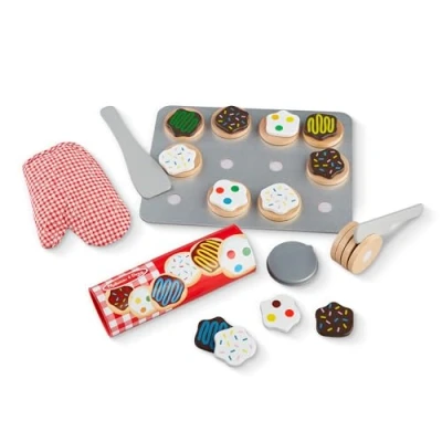 Abbildung von Melissa &amp; Doug Wooden Cookie Set , Pretend Play Food Toy for Kids 3+ Gift Boy or Girl, Merhfarbig