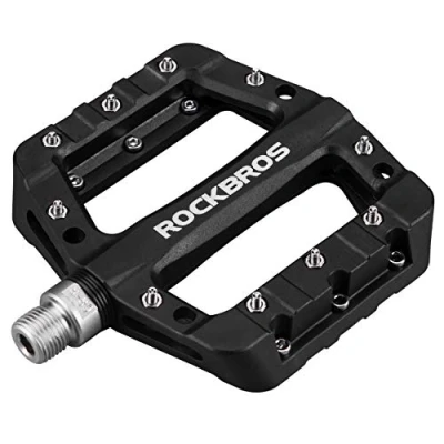 Abbildung von ROCKBROS Fahrradpedale Nylon Composite Flatpedale 9/16 MTB Pedale 3 Bearing rutschfest Wasserdicht Anti Staub