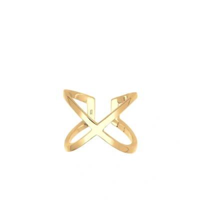 Abbildung von Elli Cross Ring goldcoloured, Damen, Größe: 54, Gold coloured