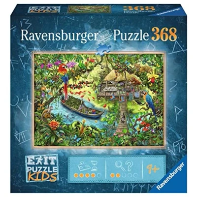 Abbildung von Ravensburger 12924 EXIT Kids Die Dschungelexpedition 368 Teile Puzzle für Kinder ab 9 Jahren, Kinderpuzzle, Silver