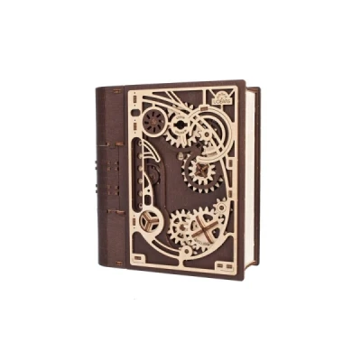 Abbildung von UGEARS Buch der Geheimnisse 3D Puzzle Box Holzpuzzles für Erwachsene, Spaßige DIY Sets Erwachsene Steampunk Schatzkiste mit Kombinationsschloss, Einzigartiges Geschenk 263 Teile