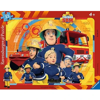 Abbildung von Ravensburger Kinderpuzzle 06114 Sam, der Feuerwehrmann Rahmenpuzzle für Kinder ab 4 Jahren, mit 33 Teilen